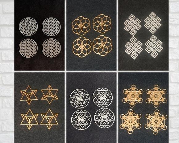 Simbolos para Orgonites e Outros Artesanatos - Kit 02 - Geometria