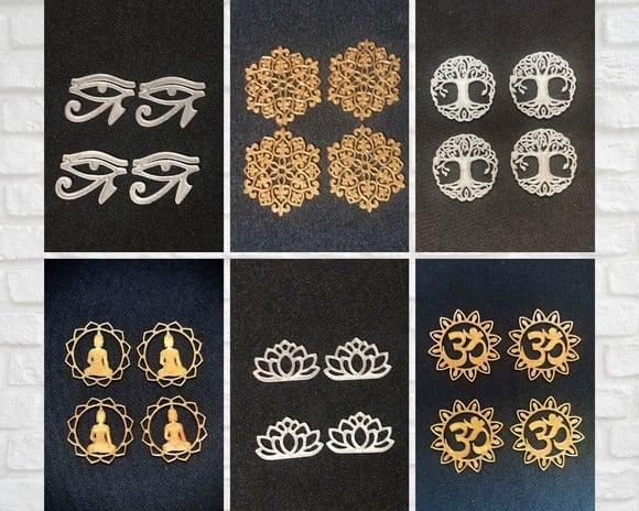 Simbolos para Orgonites e Artesanatos em Geral - Kit 03 - Zen