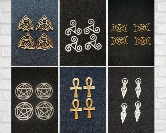 Simbolos para Orgonites e Outros Artesanatos - Kit 05 - Wicca Pag