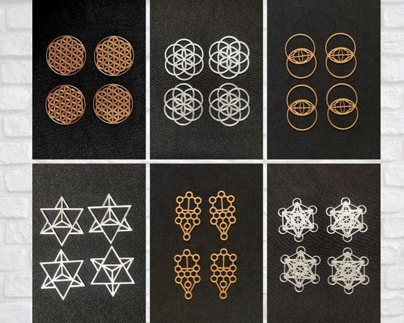 Simbolos para Orgonites e outros Artesanatos - Kit 04 - Geometria