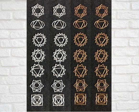 Simbolos para Orgonites e Outros Artesanatos - Kit 07 - Chakras