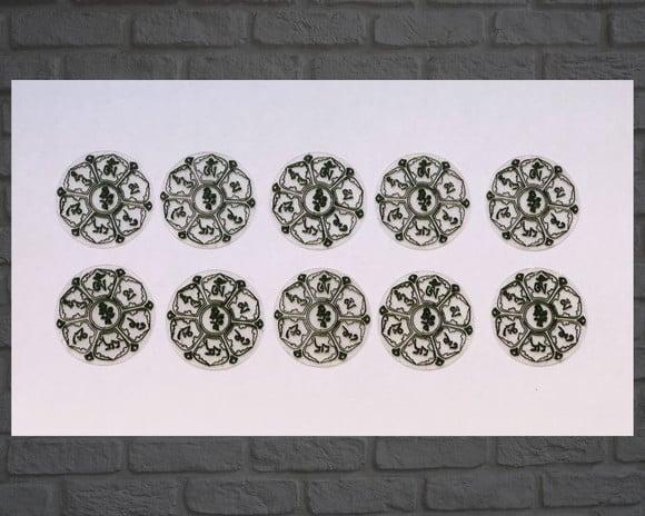 Simbolos para Orgonites e outros Artesanatos - Kit 10 - Om Mani P