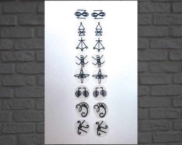 Simbolos para Orgonites e outros Artesanatos - Kit 14 - Reiki Kar