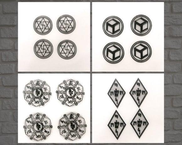 Simbolos para Orgonites e outros Artesanatos - Kit 15 - Proteçã