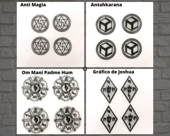 Simbolos para Orgonites e outros Artesanatos - Kit 15 - Proteçã
