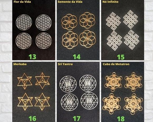 Simbolos Esotéricos - Kit Personalizado com 48 Peças