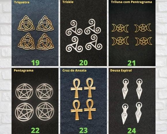 Simbolos Esotéricos - Kit Personalizado com 48 Peças