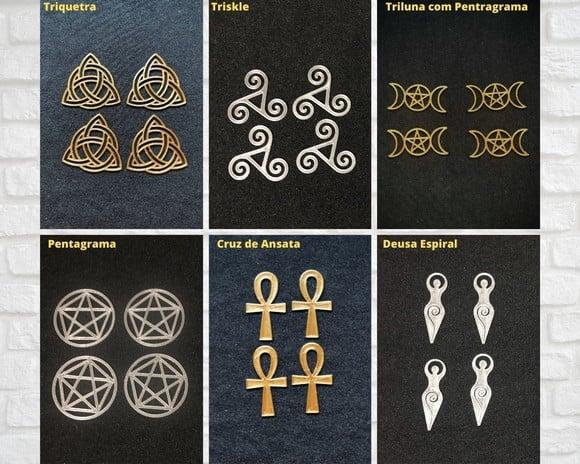 Simbolos para Orgonites e Outros Artesanatos - Kit 05 - Wicca Pag