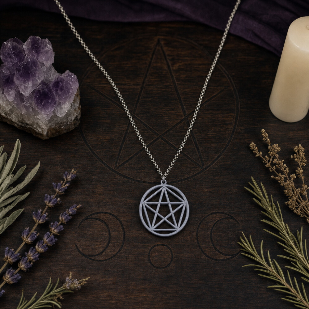 Colar Pentagrama - Geometria Sagrada - Wicca