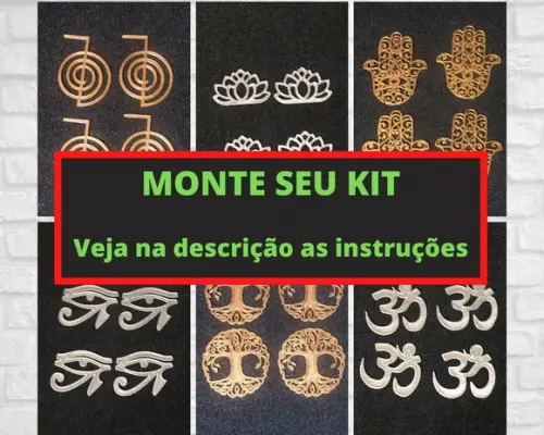 Simbolos Esotéricos - Kit Personalizado com 48 Peças