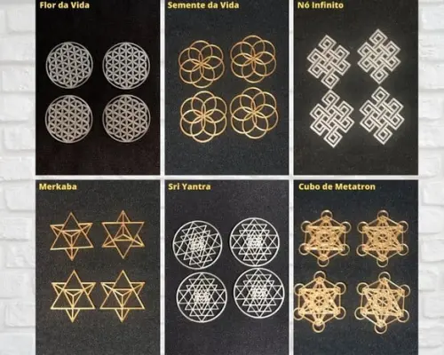 Simbolos para Orgonites e Outros Artesanatos - Kit 02 - Geometria