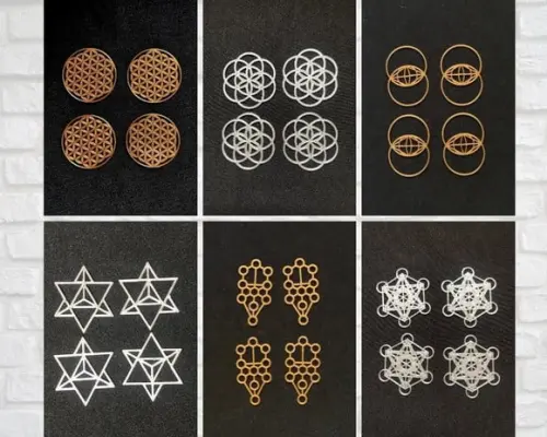 Simbolos para Orgonites e outros Artesanatos - Kit 04 - Geometria Sagrada