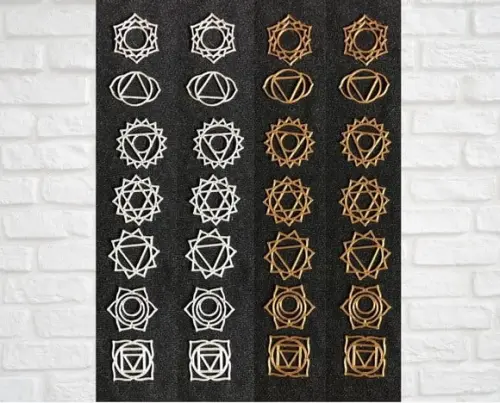 Simbolos para Orgonites e Outros Artesanatos - Kit 07 - Chakras