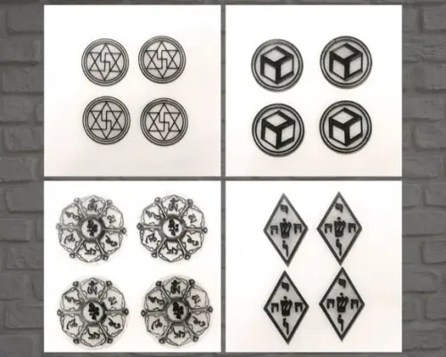 Simbolos para Orgonites e outros Artesanatos - Kit 15 - Proteção