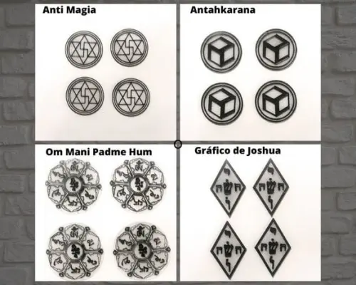 Simbolos para Orgonites e outros Artesanatos - Kit 15 - Proteçã