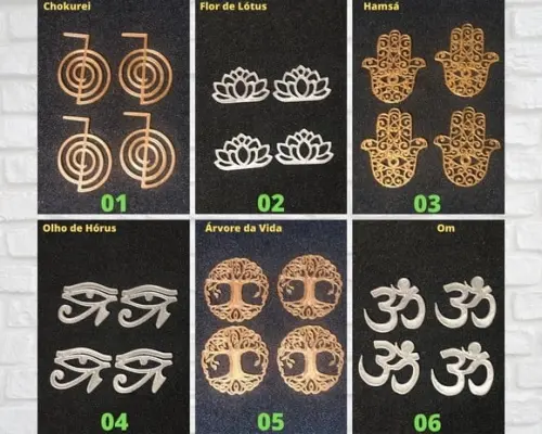 Simbolos Esotéricos - Kit Personalizado com 48 Peças