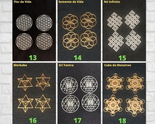 Simbolos Esotéricos - Kit Personalizado com 48 Peças