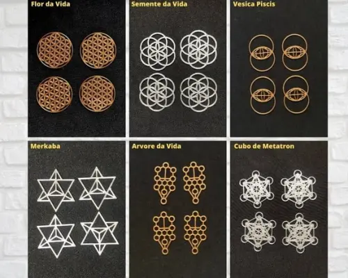 Simbolos para Orgonites e outros Artesanatos - Kit 04 - Geometria