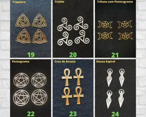Simbolos Esotéricos - Kit Personalizado com 48 Peças