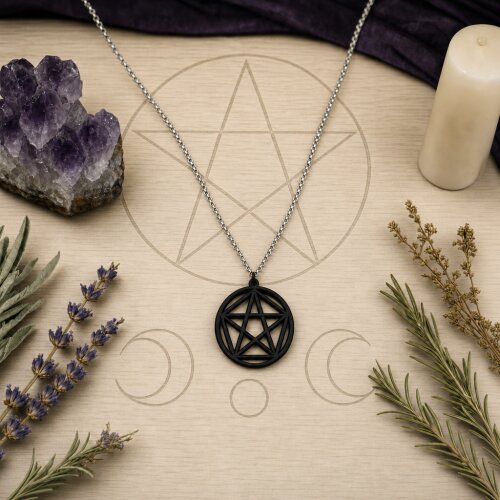 Colar Pentagrama - Geometria Sagrada - Wicca