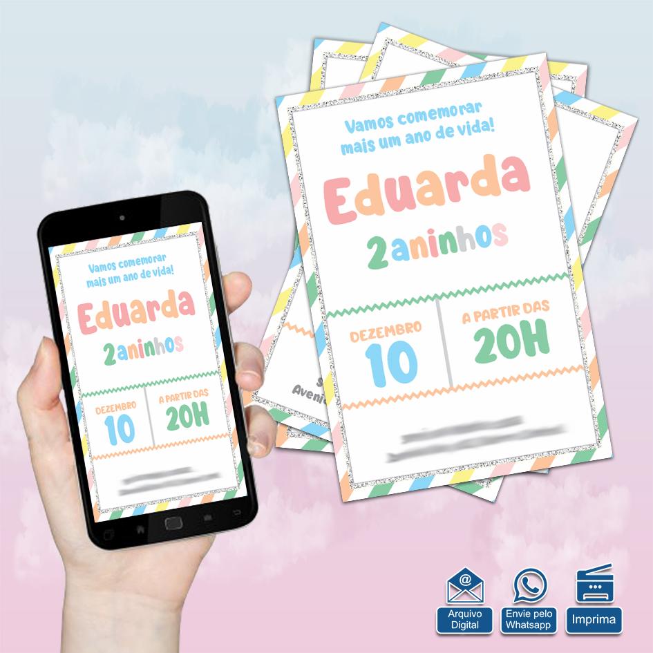 Convite Digital Aniversário (Não temático)