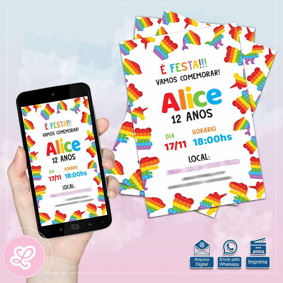 Convite Digital Pop It