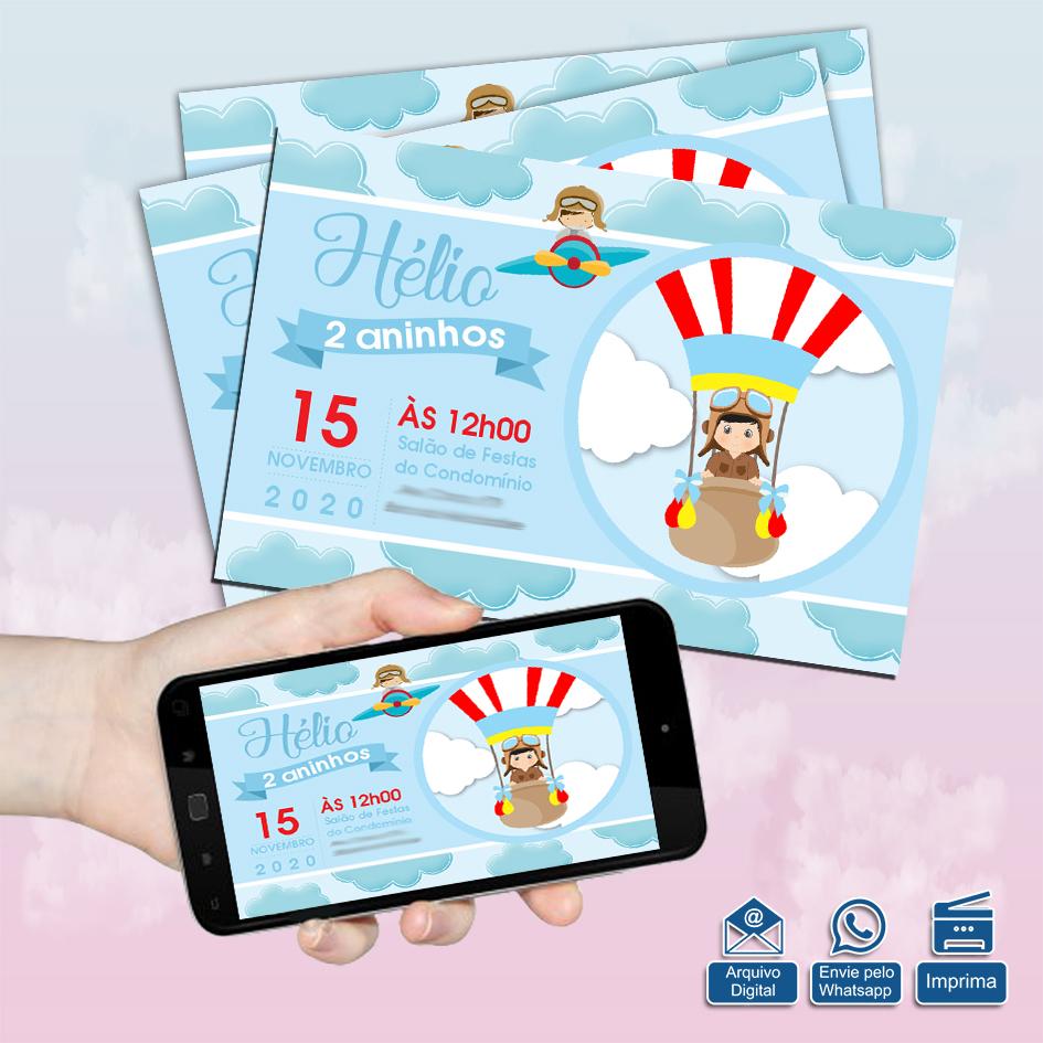 Convite Digital Aviador