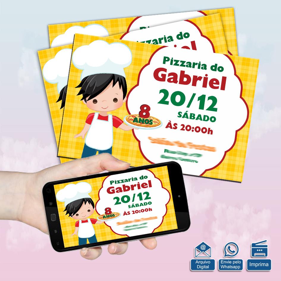 Convite digital Pizza Mod.003