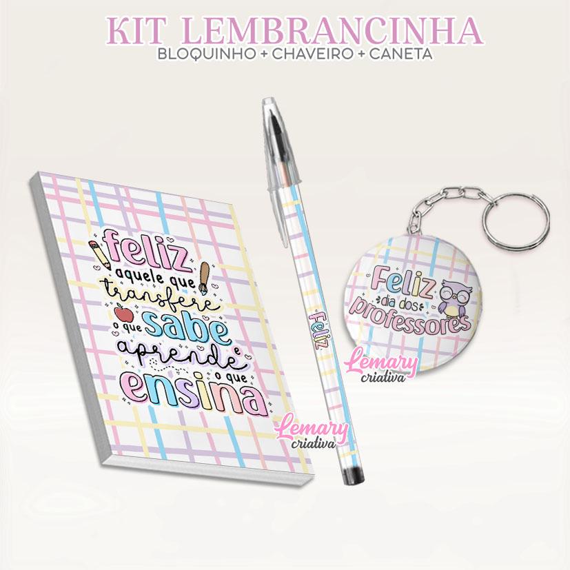 Bloquinho com Chaveiro e Caneta Dia dos professores Mod.0006 (12