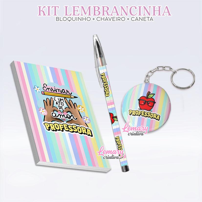 Bloquinho com Chaveiro e Caneta Dia dos professores Mod.0009 (12