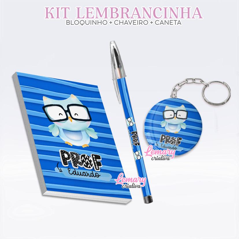 Bloquinho com Chaveiro e Caneta Dia dos professores Mod.0012 (12