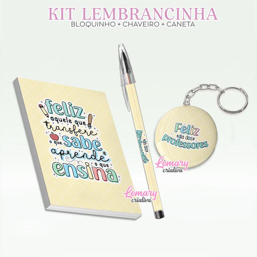Bloquinho com Chaveiro e Caneta Dia dos professores Mod.0013 (12