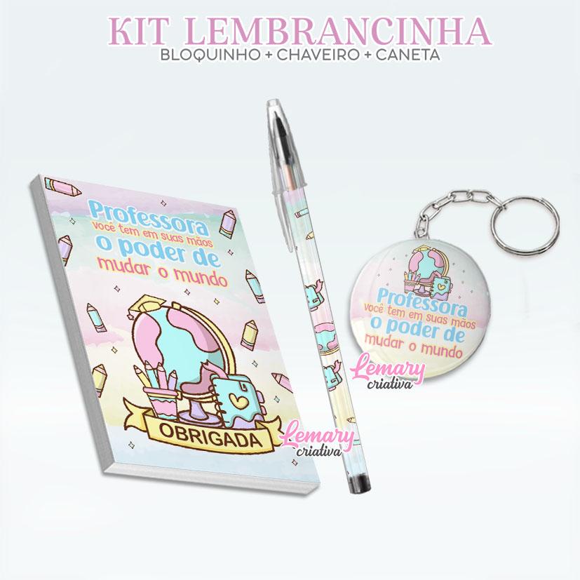 Bloquinho com Chaveiro e Caneta Dia dos professores Mod.0014 (12