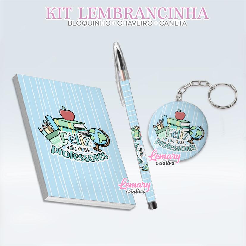 Bloquinho com Chaveiro e Caneta Dia dos professores Mod.0016 (12