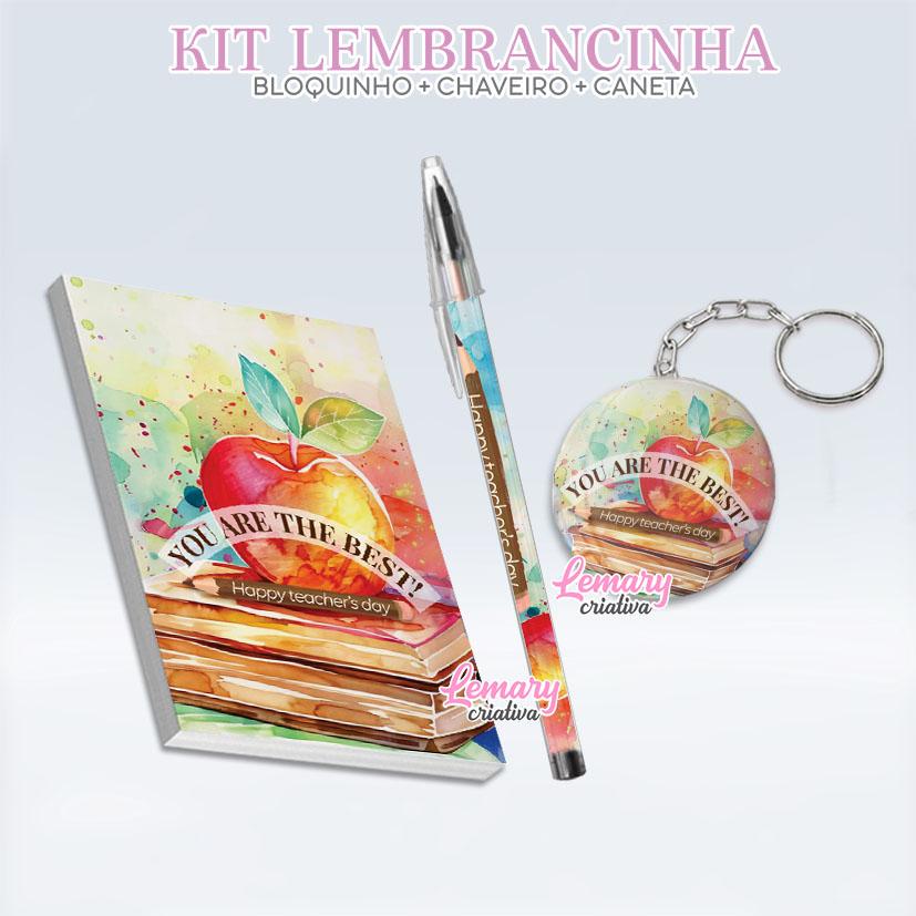 Bloquinho com Chaveiro e Caneta Dia dos professores Mod.0018 (12