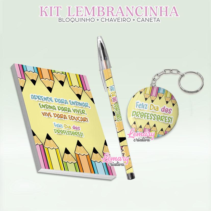 Bloquinho com Chaveiro e Caneta Dia dos professores Mod.0019 (12