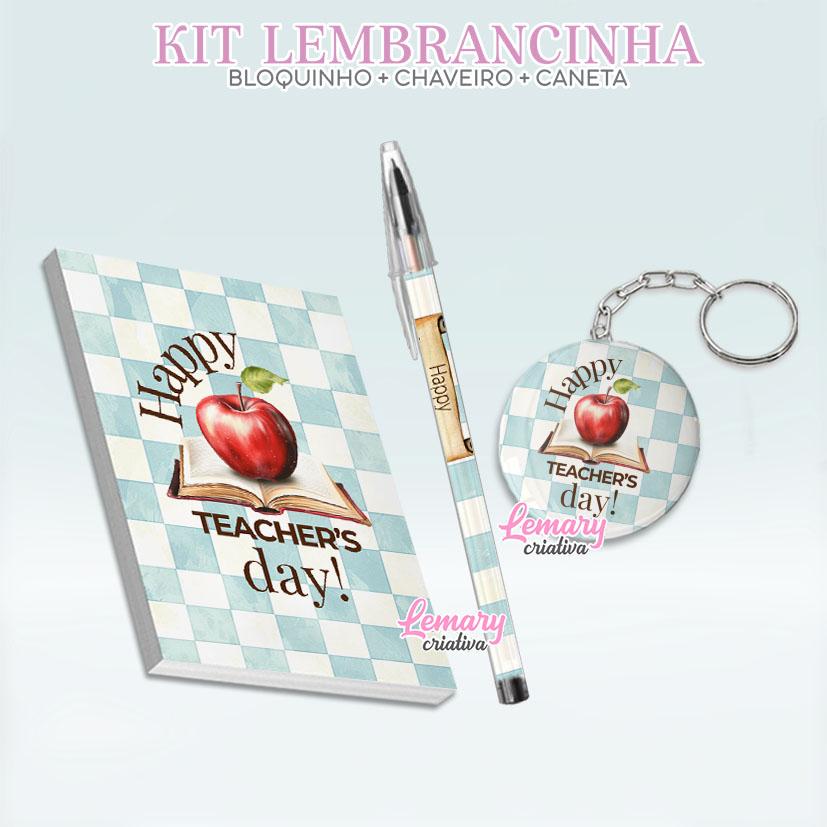 Bloquinho com Chaveiro e Caneta Dia dos professores Mod.0021 (12