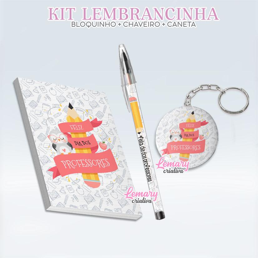 Bloquinho com Chaveiro e Caneta Dia dos professores Mod.0024 (12