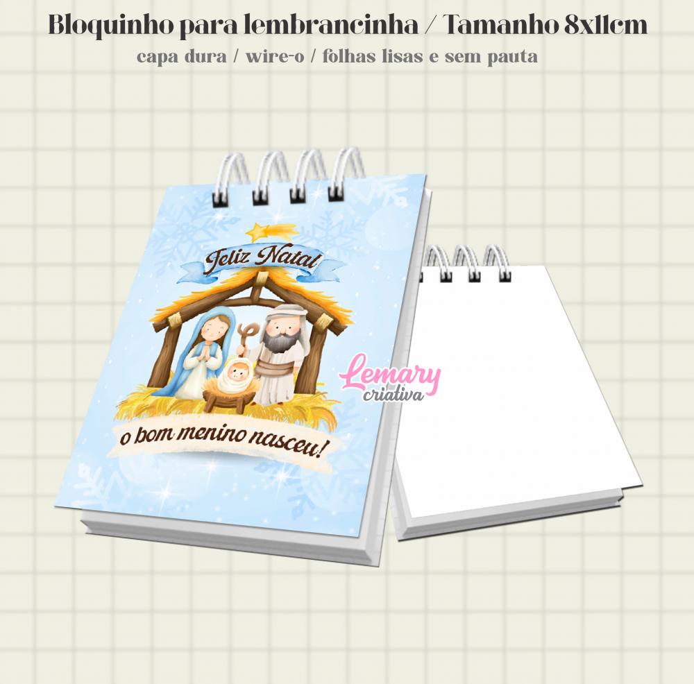 Bloquinho Natal Capa Dura 8x11cm Mod.003 (6unidades)
