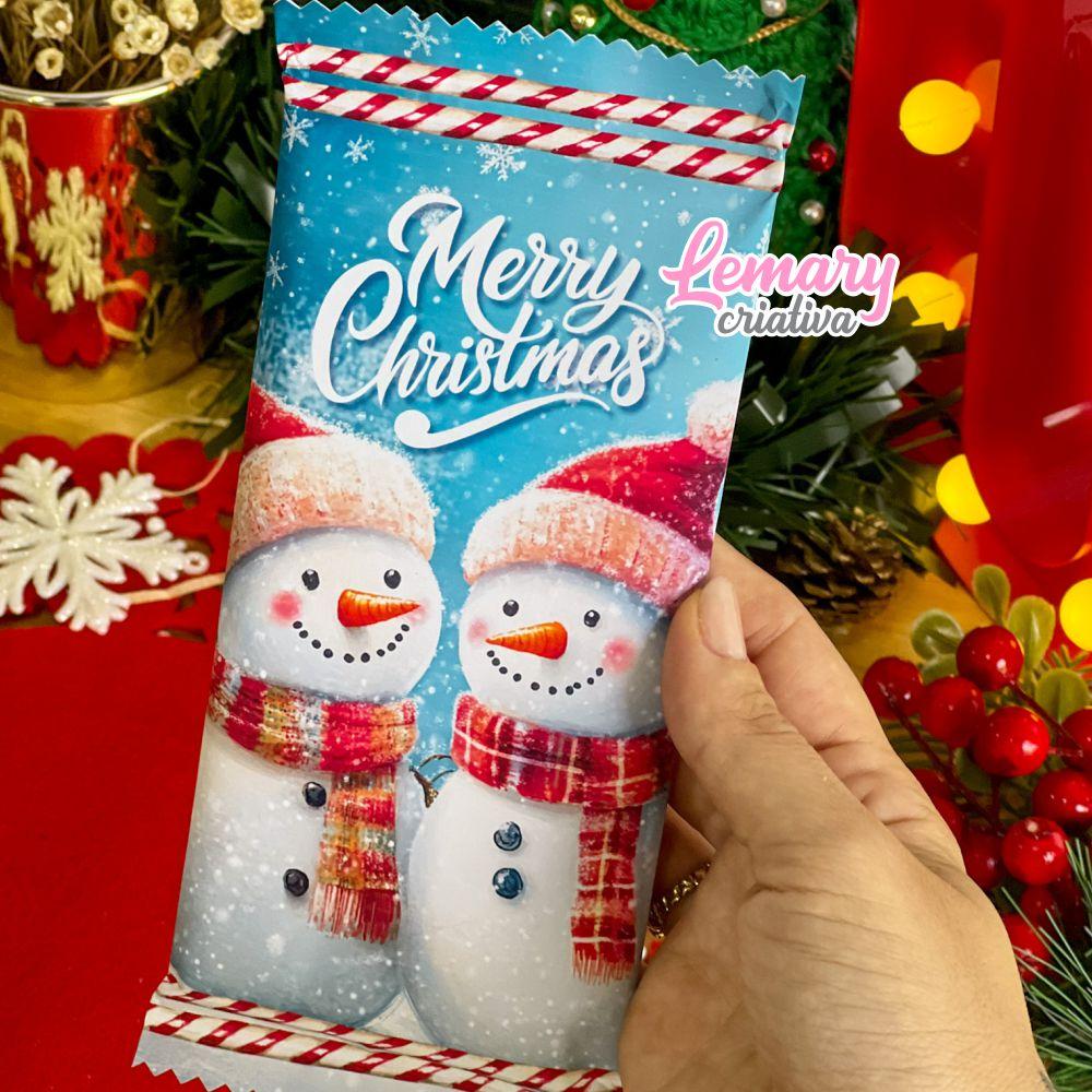 Adesivo para barra de chocolate Natal Mod.0003