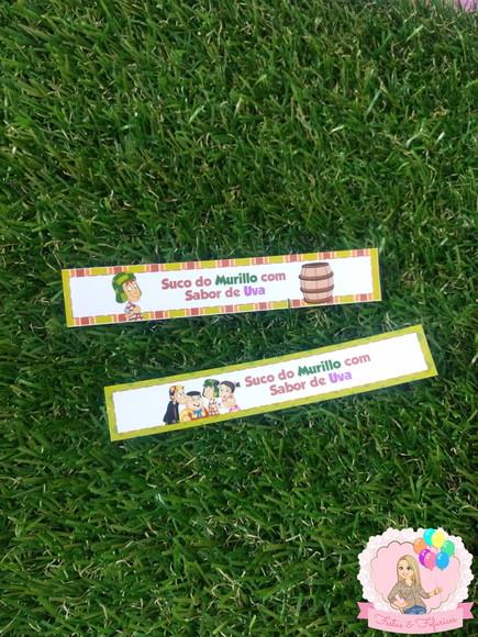 Adesivo para Garrafinha Festa Chaves