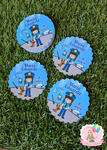 Adesivo Personalizado Festa Policial