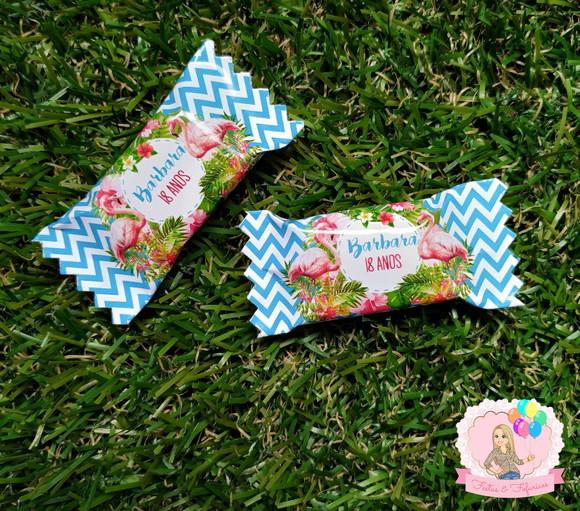 Balas Personalizadas Flamingo Tropical