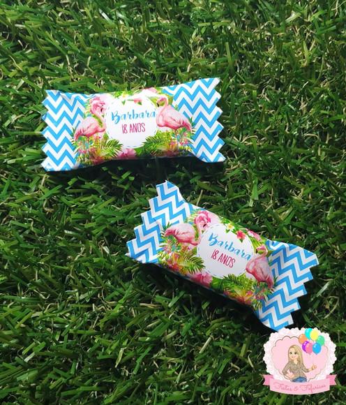 Balas Personalizadas Flamingo Tropical