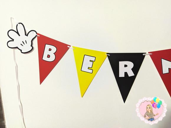 Bandeirola Personalizada Mickey