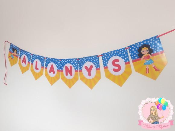 Bandeirola Personalizada Mulher Maravilha