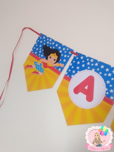 Bandeirola Personalizada Mulher Maravilha
