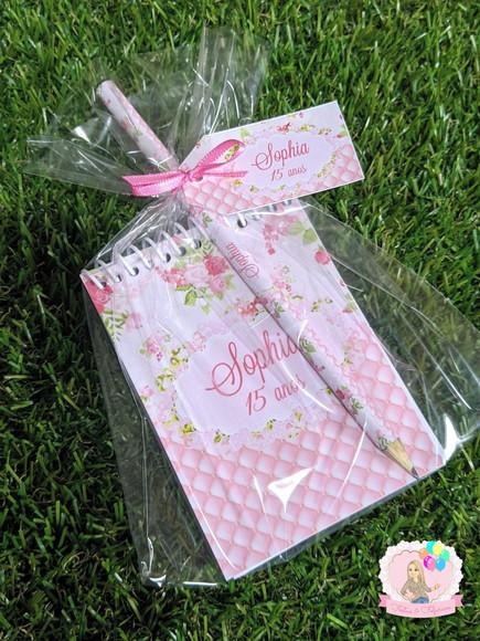 Bloquinho de Anotações com Lápis 15 Anos