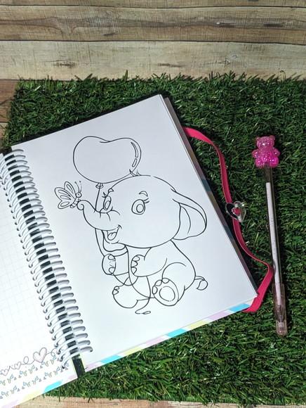 Caderno Colorir Personalizado Menina