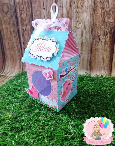 Caixinha Milk Jardim Floral Passarinhos